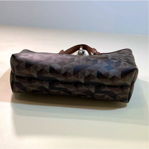 Fósil Geometric Large Rachel Tote Brown Purse and Wallet - Picture 7 of 10